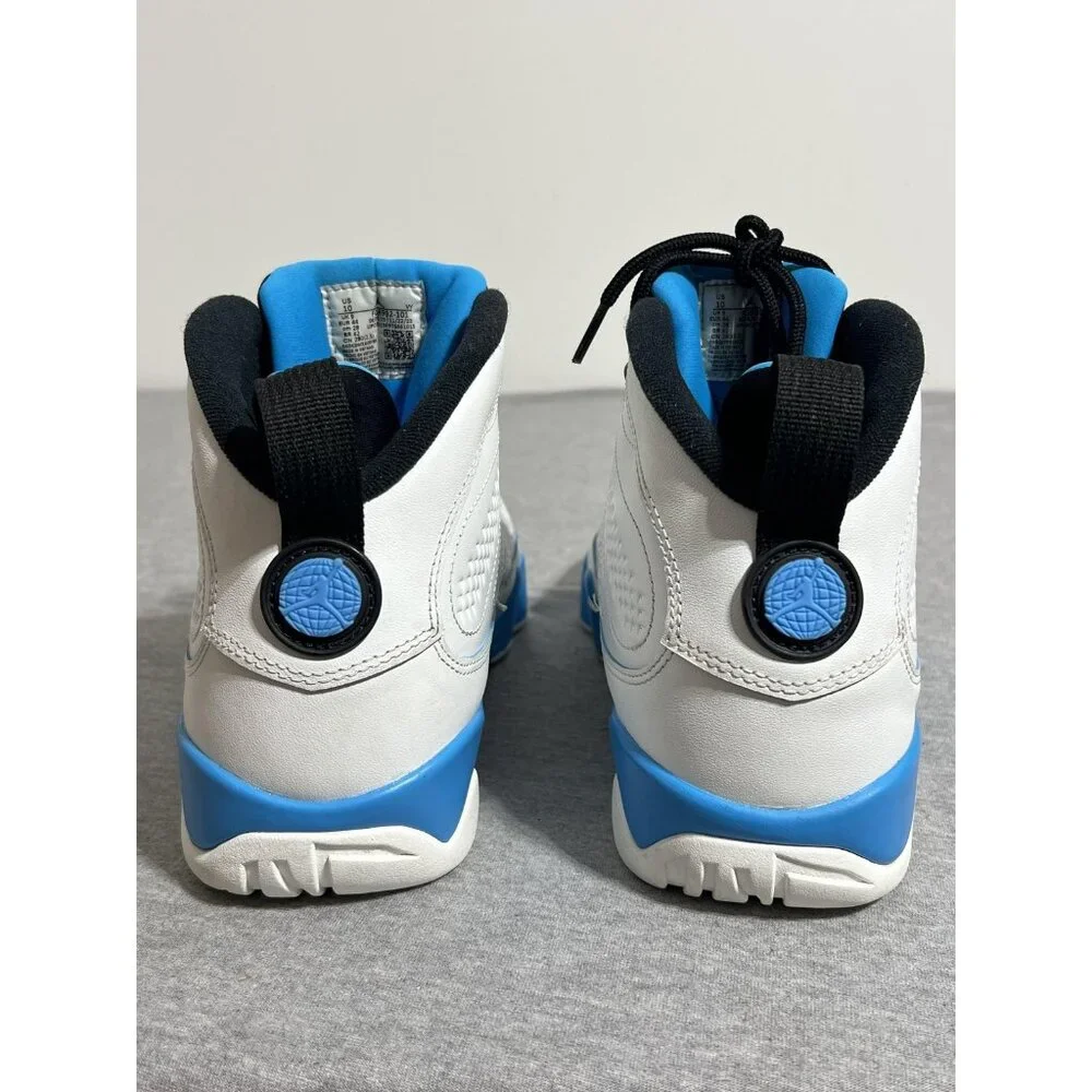 Air Jordan 9 Retro Shoes Mens Size 10 White Blue Black University UNC FQ8992-101